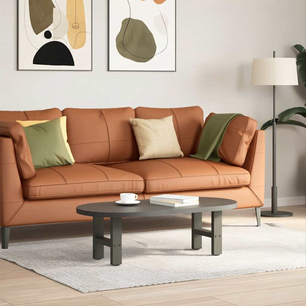 vidaXL Couchtischbeine Anthrazit 2 Stk. 40x(30-31) cm Stahl