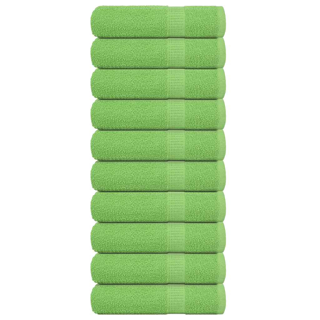 vidaXL Badetücher FROGN 10 Stk. Apfelgrün 100x150 cm 360 g/m²
