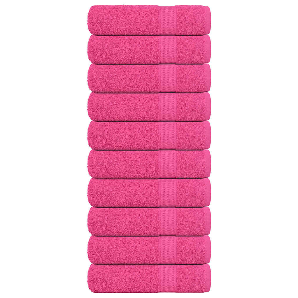 vidaXL Duschtücher FROGN 10 Stk. Rosa 70x140 cm 360 g/qm