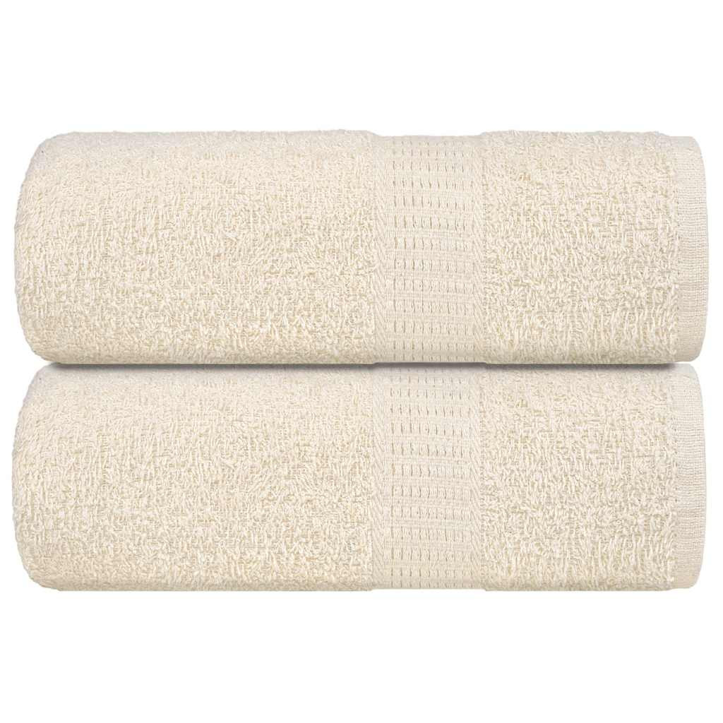 vidaXL Waschtücher FROGN 2 Stk. Creme 30x30 cm 360 g/m²