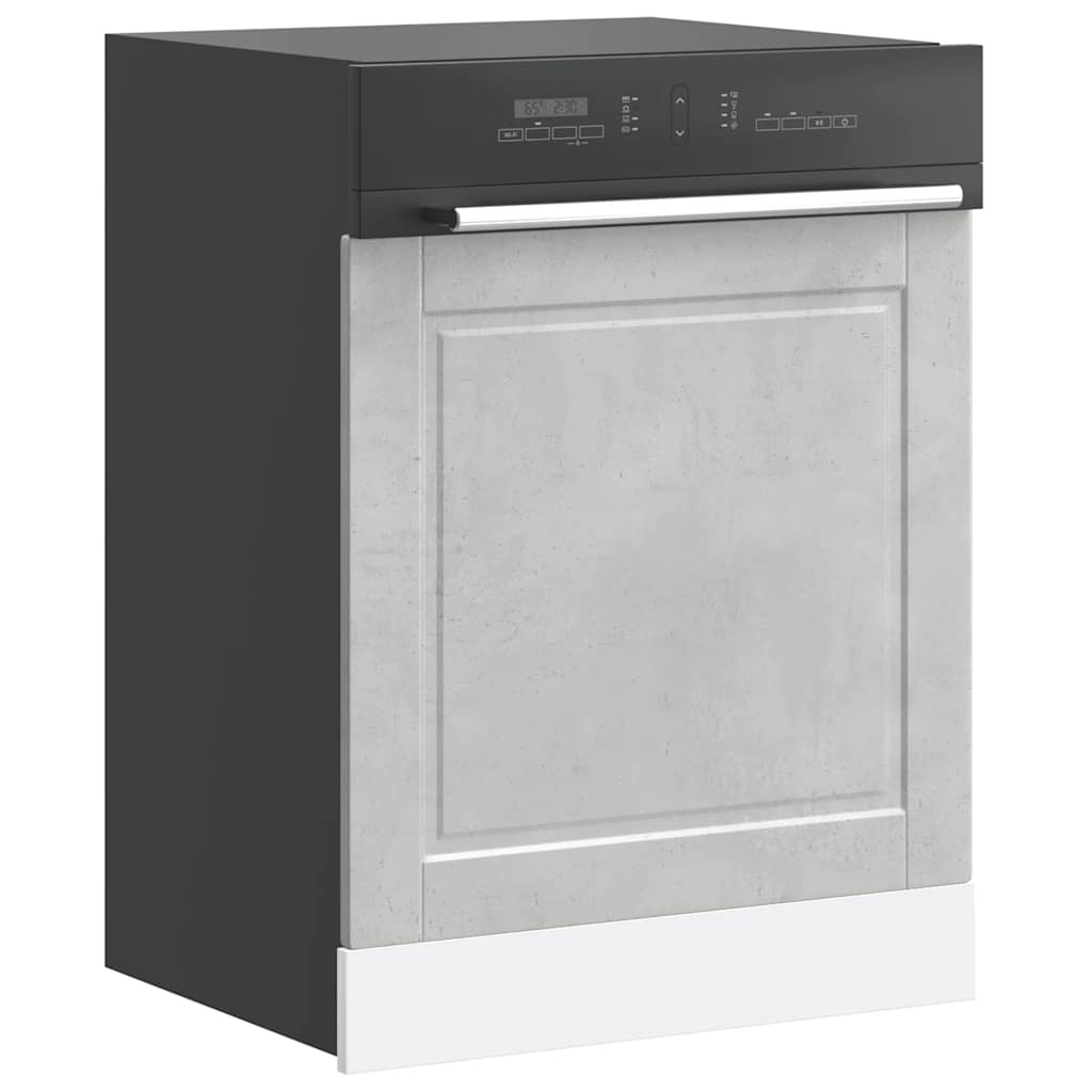 vidaXL Geschirrspülerblende Porto Betongrau 60x1,5x57 cm Holzwerkstoff