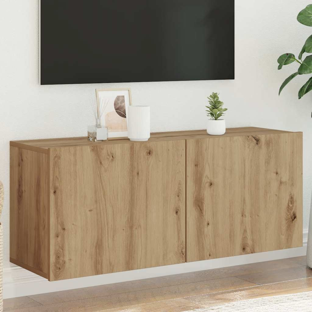vidaXL TV-Wandschrank Artisan-Eiche 100x30x41 cm