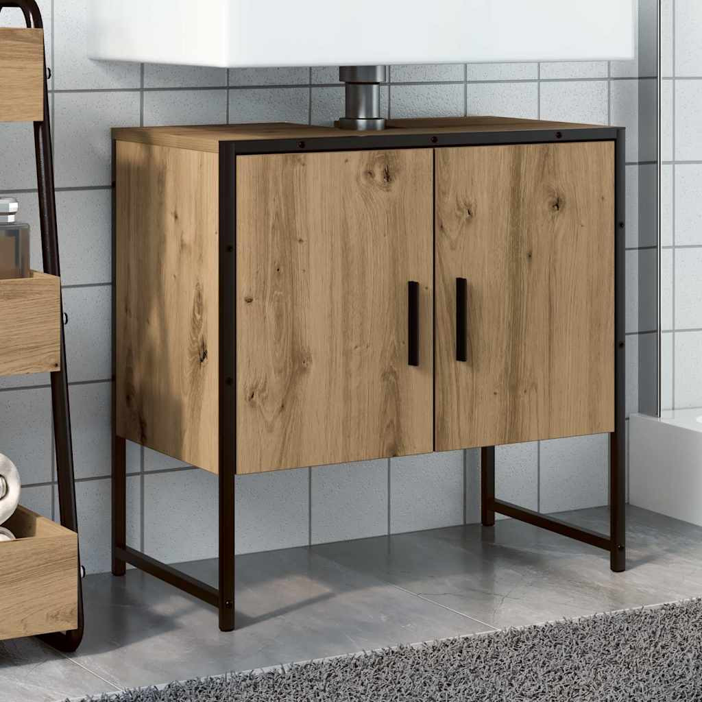 vidaXL Waschbeckenunterschrank Artisan-Eiche 60x33x60 cm