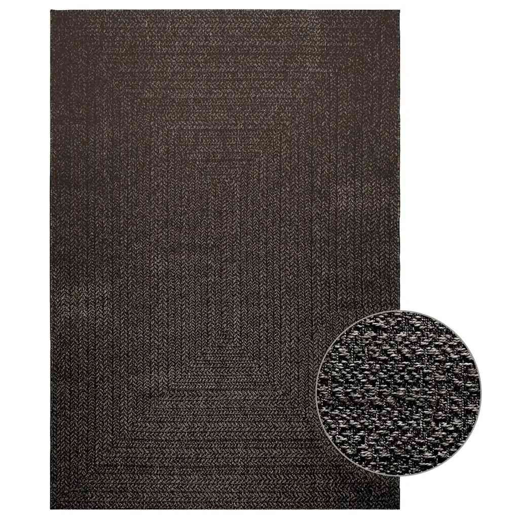 vidaXL Teppich ZIZUR Anthrazit 160x230cm Jute-Optik Indoor und Outdoor