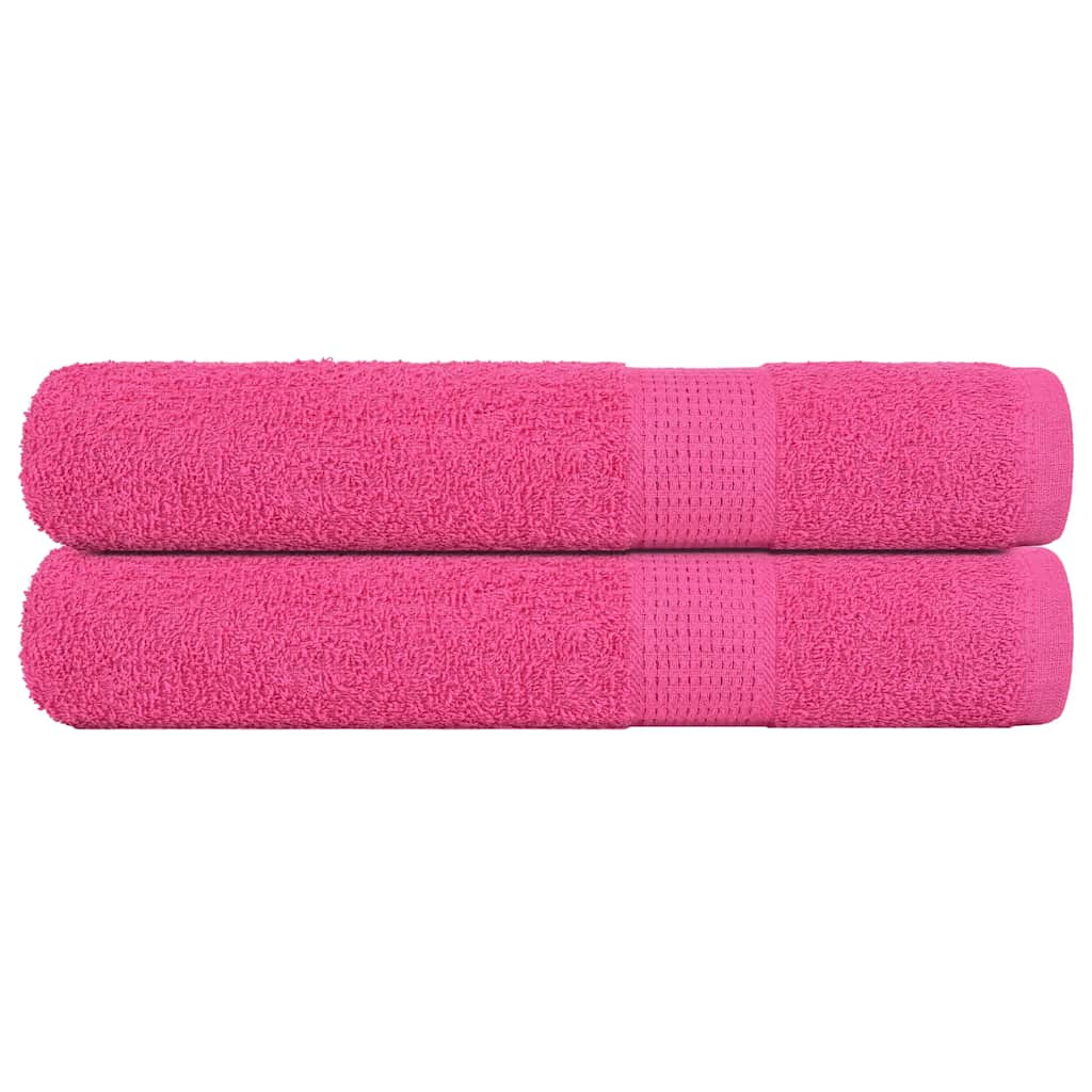 vidaXL Handtücher FROGN 2 Stk. Rosa 100x200 cm 360 g/m²
