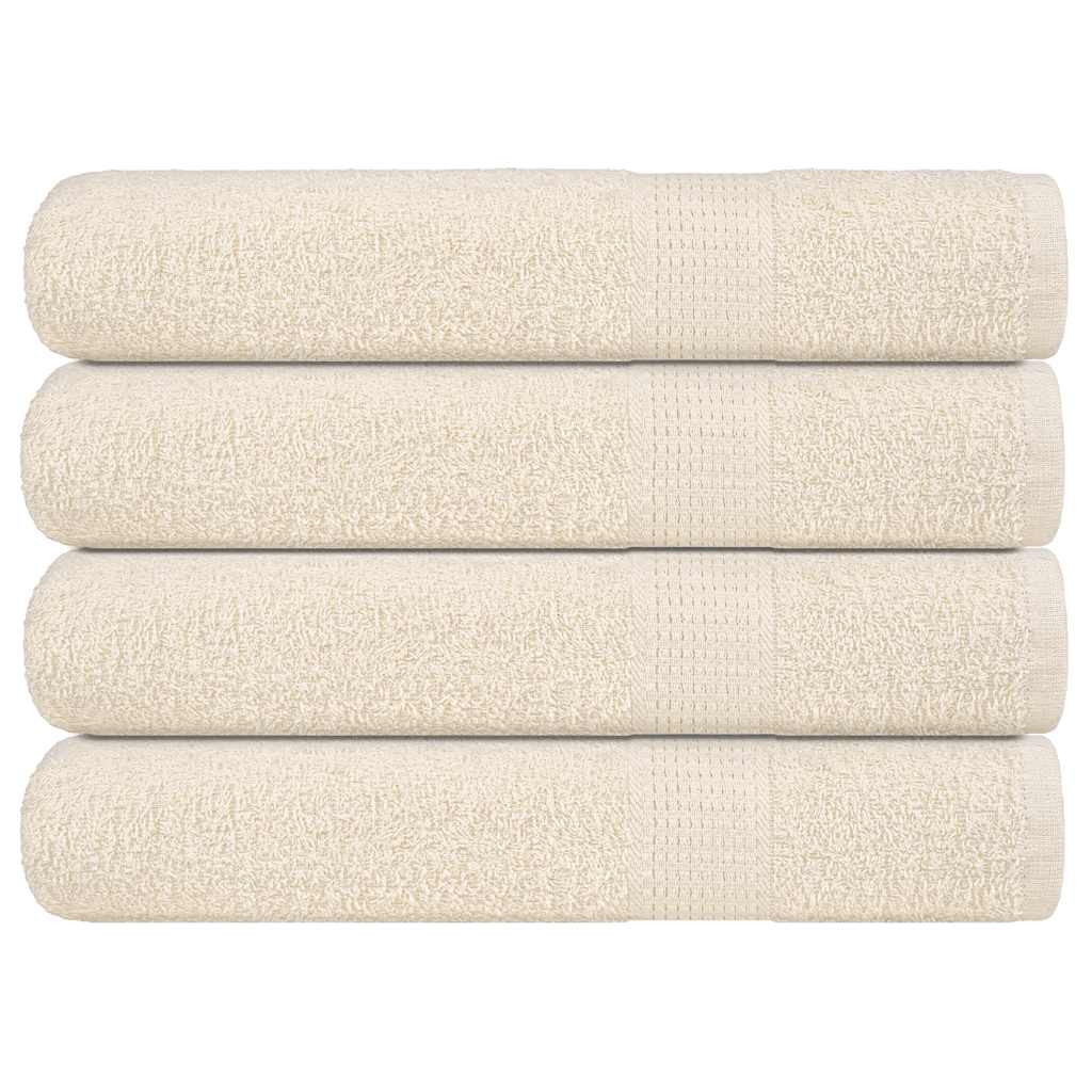 vidaXL Handtücher FROGN 4 Stk. Creme 100x200 cm 360 g/m²