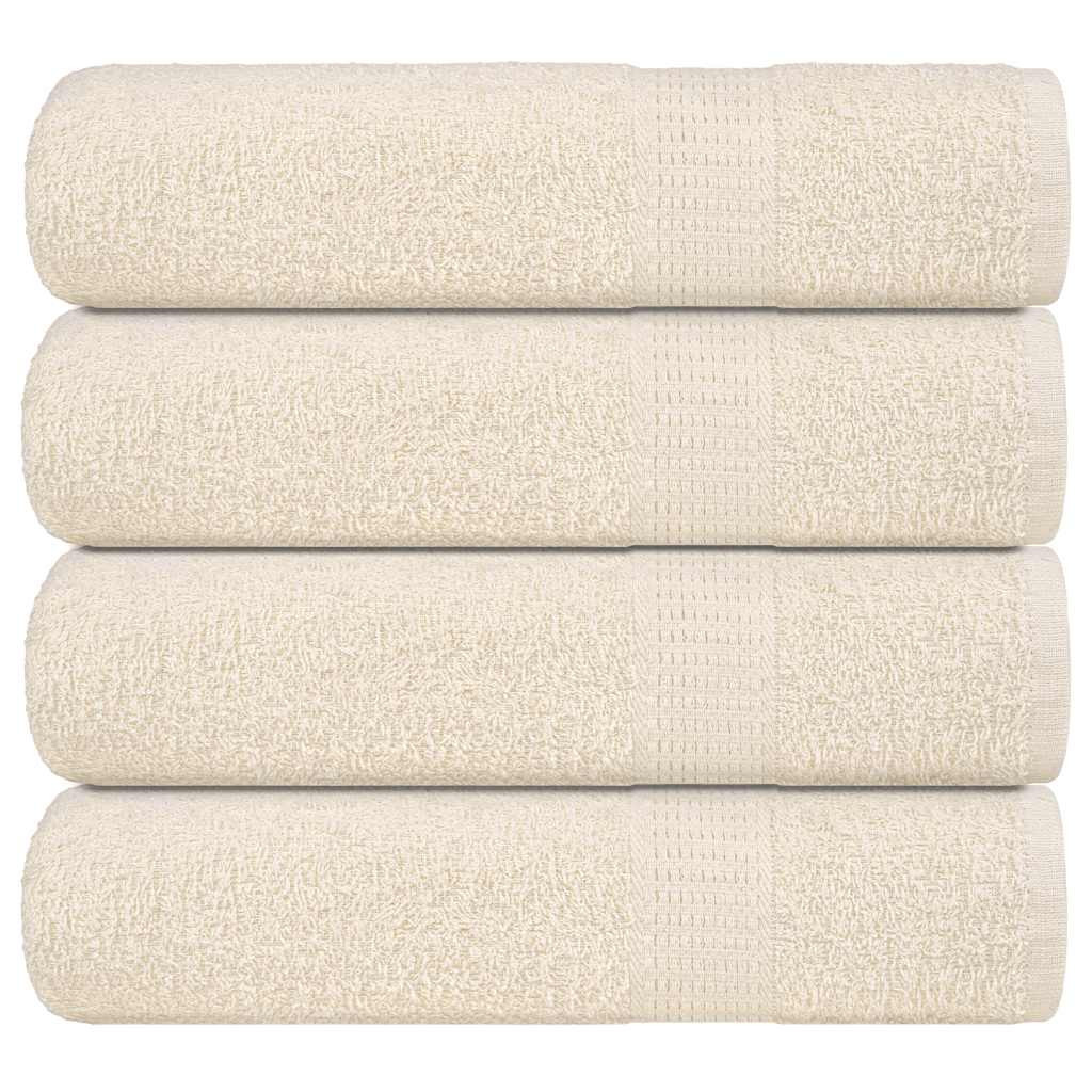 vidaXL Badetücher FROGN 4 Stk. Creme 100x150 cm 360 g/m²