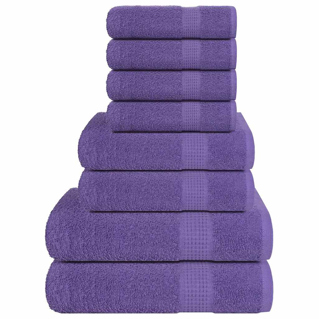 vidaXL 8-tlg. Handtuch-Set FROGN Lila 360 g/m²