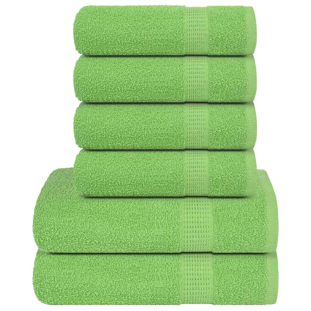 vidaXL 6-tlg. Handtuch-Set FROGN Apfelgrün 360 g/m²