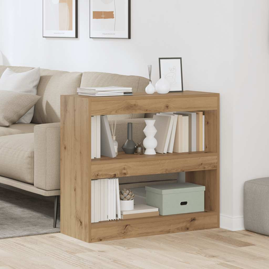 vidaXL Bücherregal/Raumteiler Artisan-Eiche 80x30x72 cm