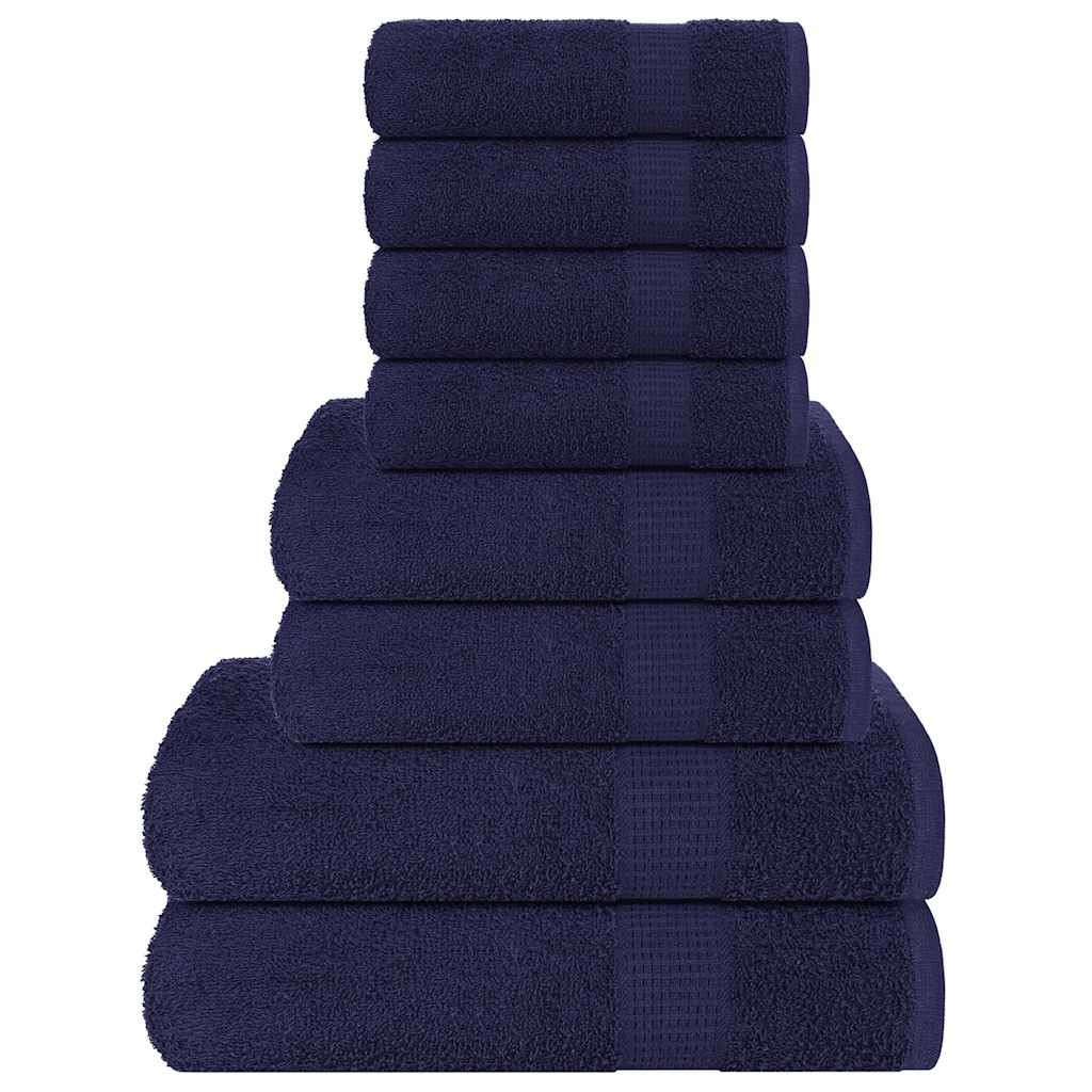 vidaXL 8-tlg. Handtuch-Set FROGN Marineblau 360 g/m²
