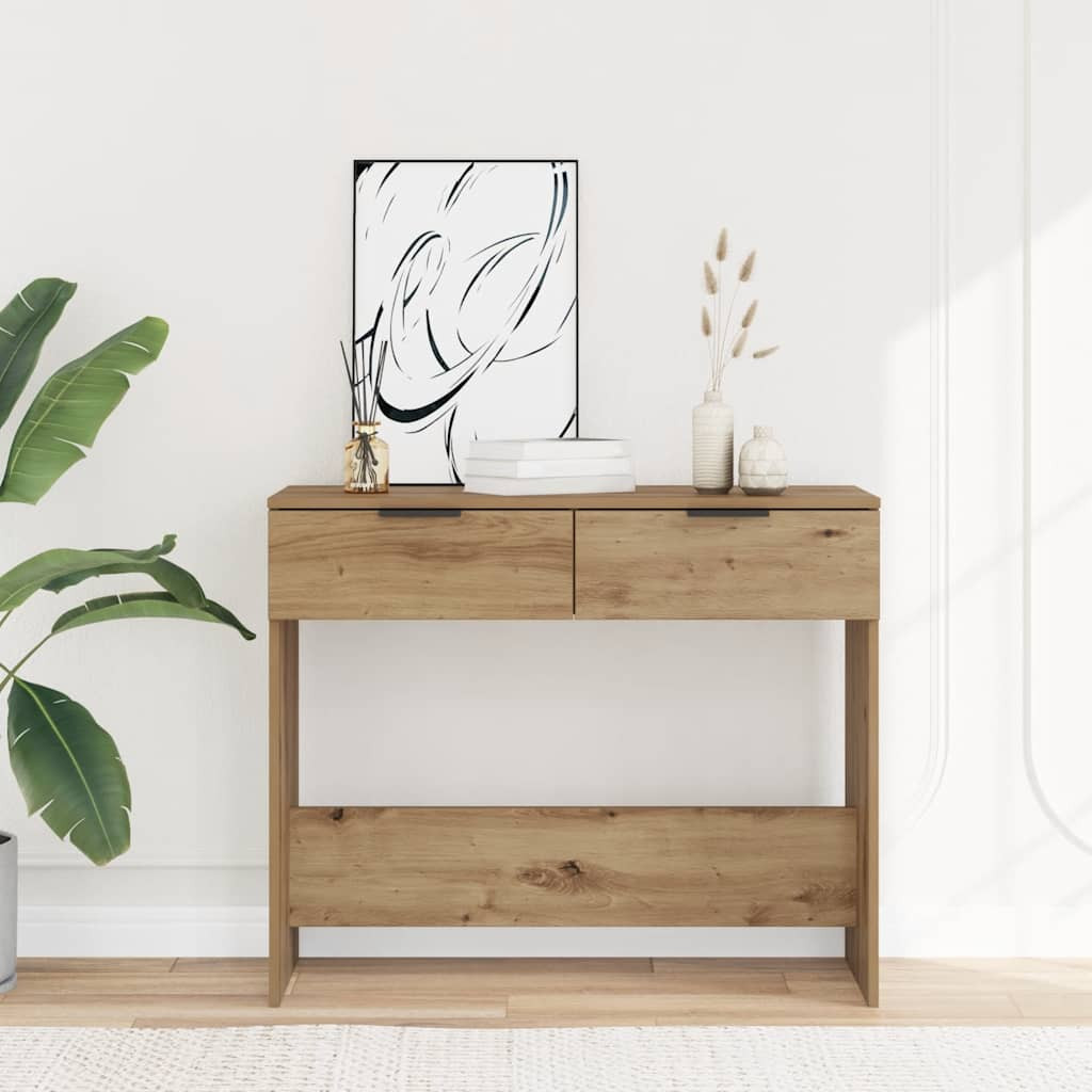 vidaXL Konsolentisch Artisan-Eiche 90x36x75 cm Holzwerkstoff