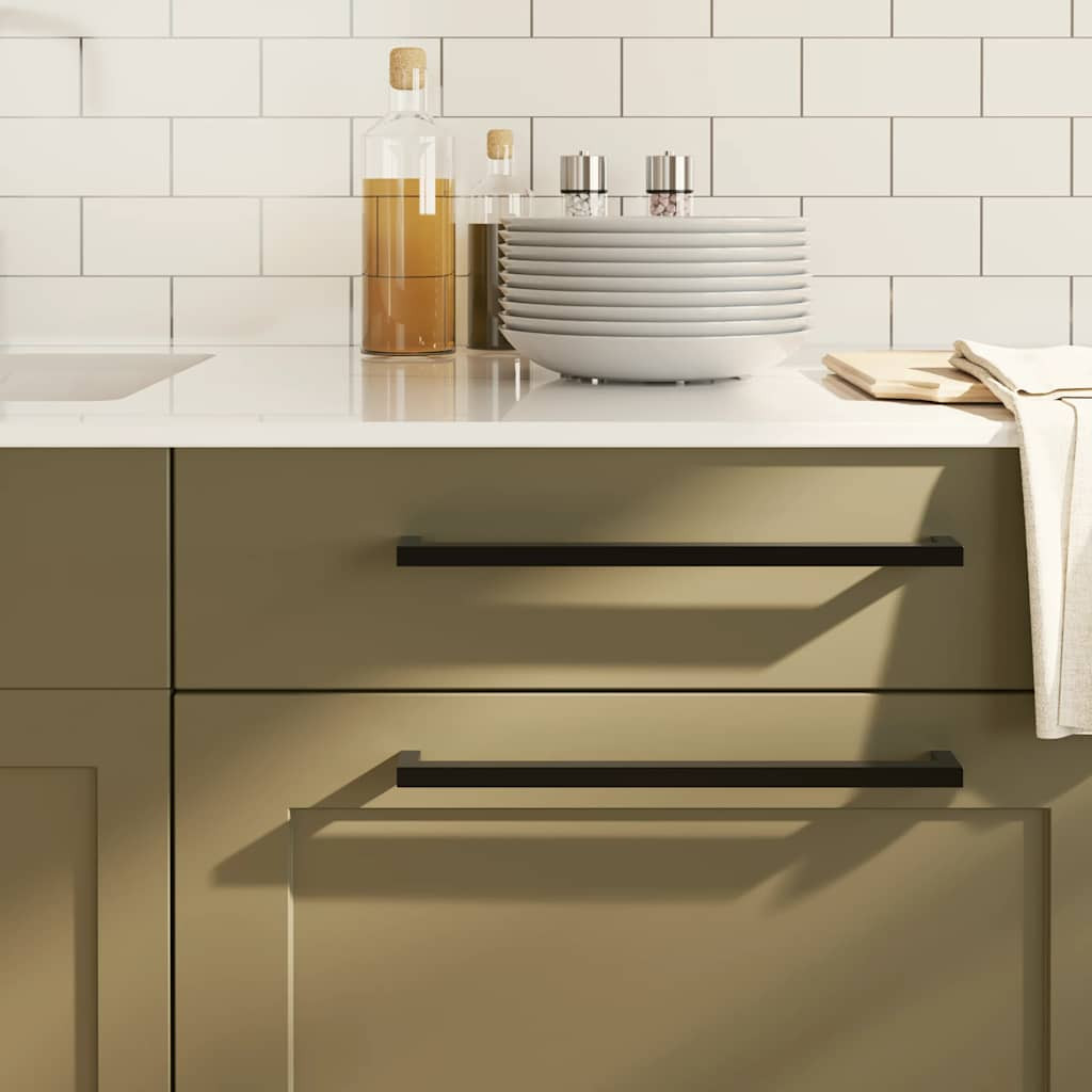vidaXL Möbelgriffe 5 Stk. Schwarz 320 mm Edelstahl