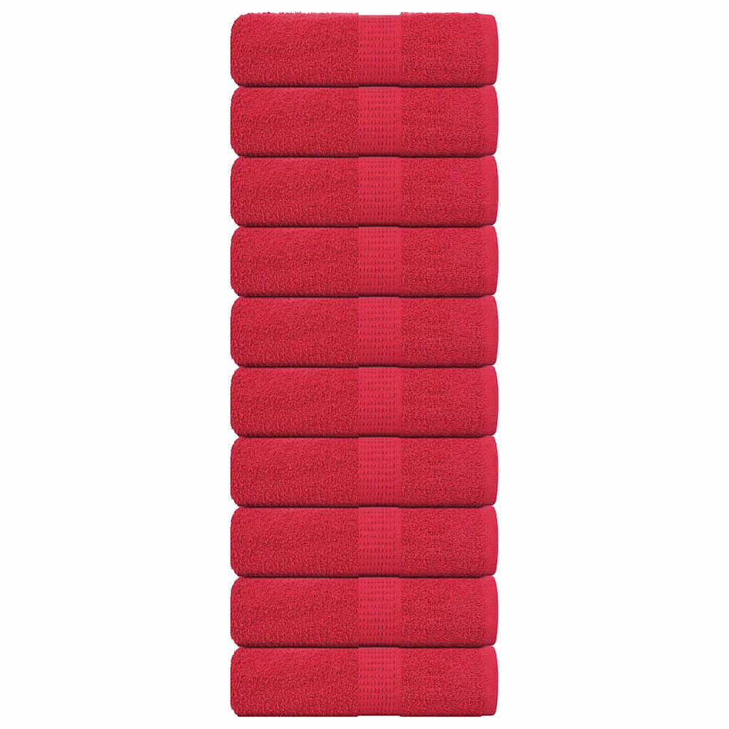 vidaXL Gästetücher FROGN 10 Stk. Rot 30x50 cm 360 g/m²