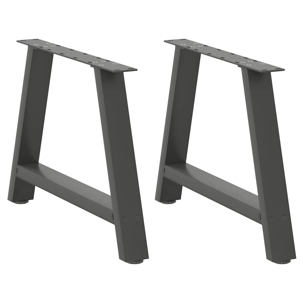 vidaXL Couchtischbeine A-Form 2 Stk. Anthrazit 70x(42-43) cm Stahl