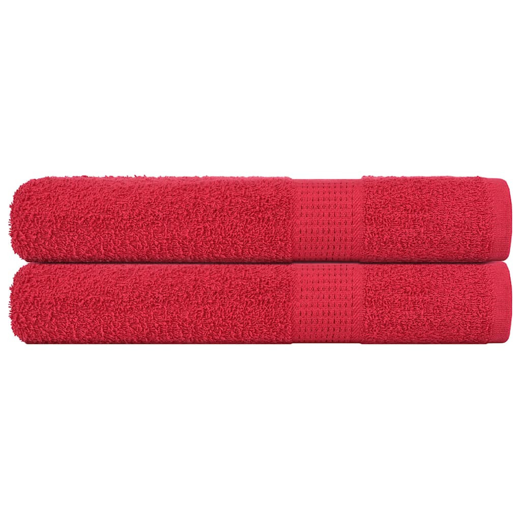 vidaXL Handtücher FROGN 2 Stk. Rot 100x200 cm 360 g/m²