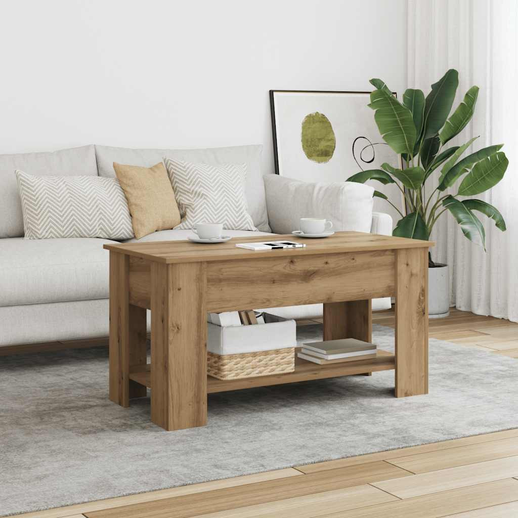 vidaXL Couchtisch Artisan-Eiche 101x49x52 cm Holzwerkstoff