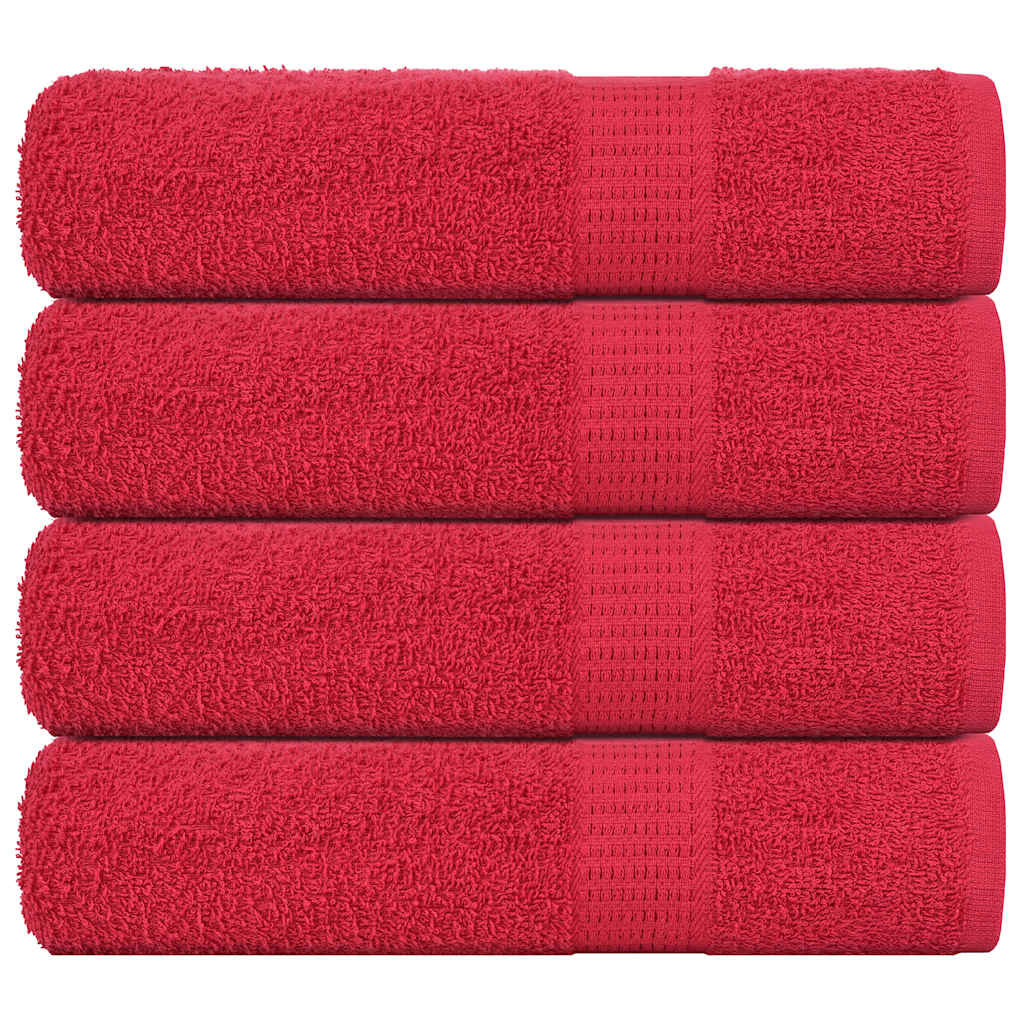 vidaXL Badetücher FROGN 4 Stk. Rot 100x150 cm 360 g/m²