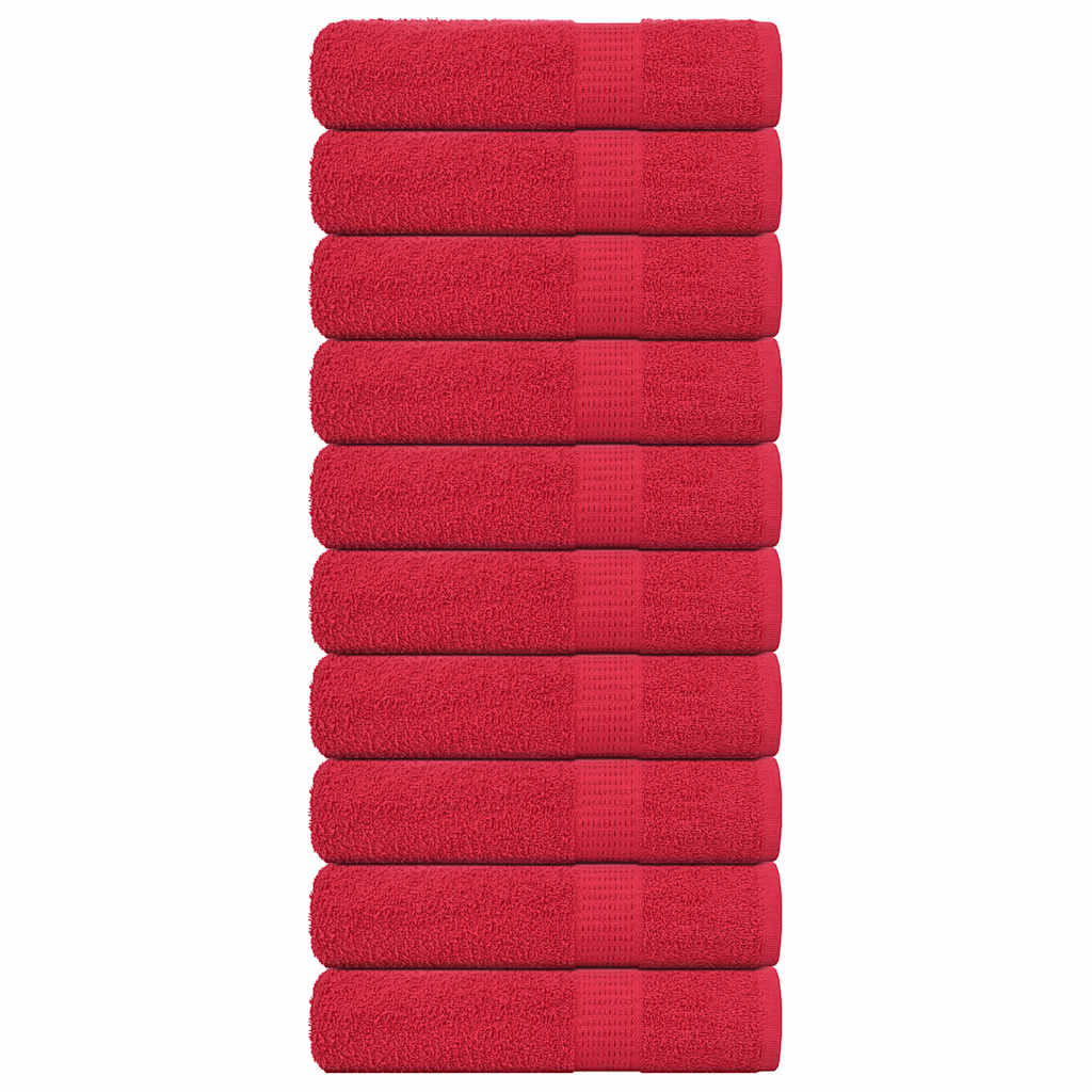 vidaXL Duschtücher FROGN 10 Stk. Rot 70x140 cm 360 g/m²