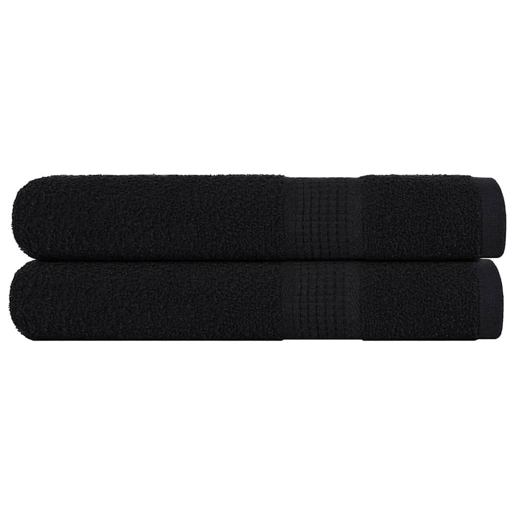vidaXL Saunatücher FROGN 2 Stk. Schwarz 80x200 cm 360 g/m²