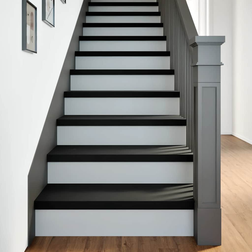 vidaXL Treppenstufen 2 Stk. Braun-Schwarz 70x25x2 cm Massivholz Eiche