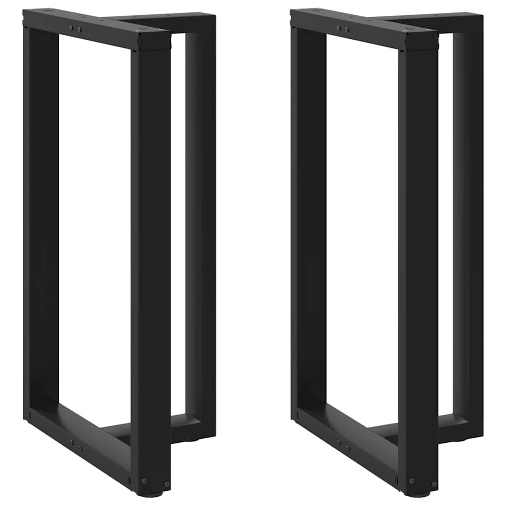 vidaXL Bartischbeine T-Form 2 Stk. Schwarz 60x35x(100-101) cm Stahl