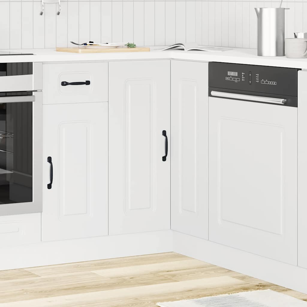 vidaXL Küchen-Eckunterschrank Kalmar Weiß Holzwerkstoff