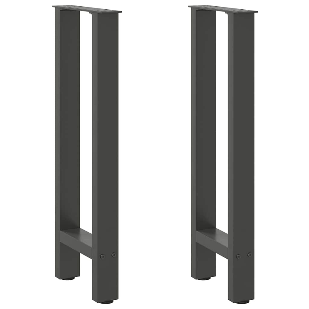 vidaXL Konsolentischbeine Anthrazit 2 Stk. 38x(72-73) cm Stahl