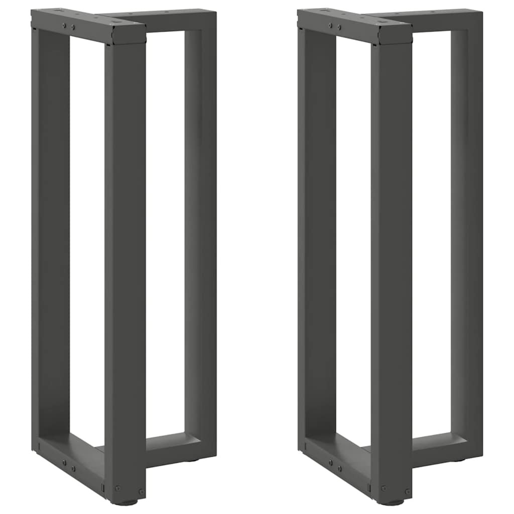 vidaXL Bartischbeine T-Form 2 Stk. Anthrazit 50x35x(100-101) cm Stahl