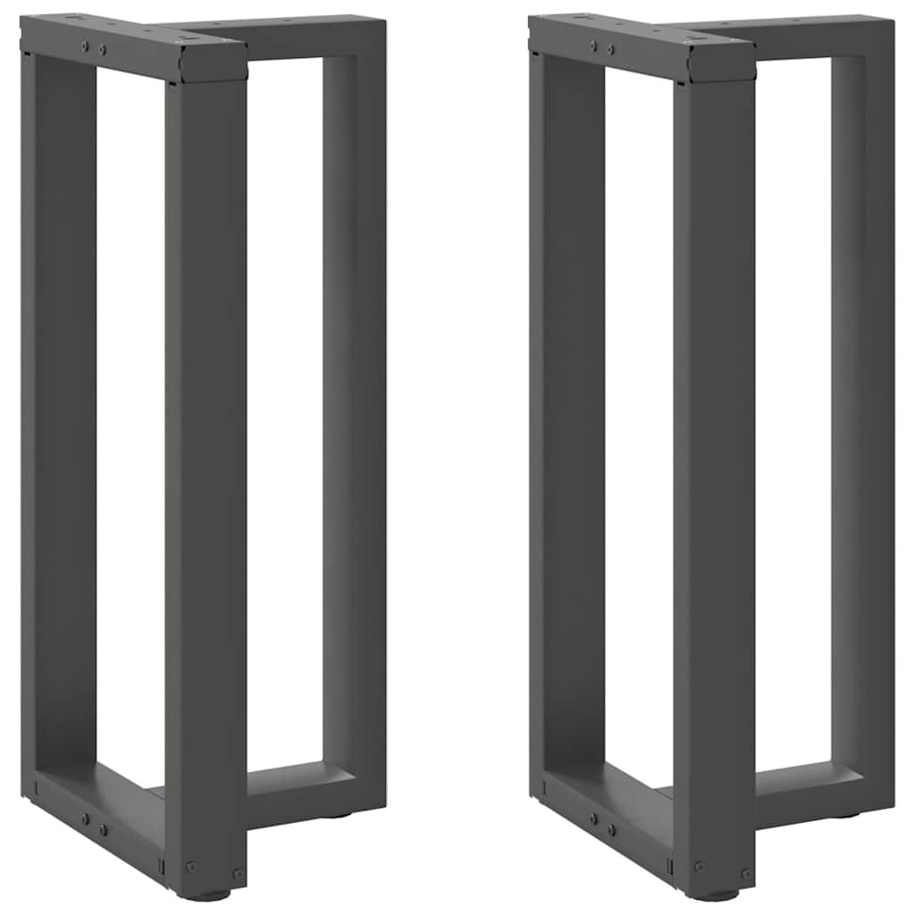 vidaXL Bartischbeine T-Form 2 Stk. Anthrazit 50x35x(90-91) cm Stahl