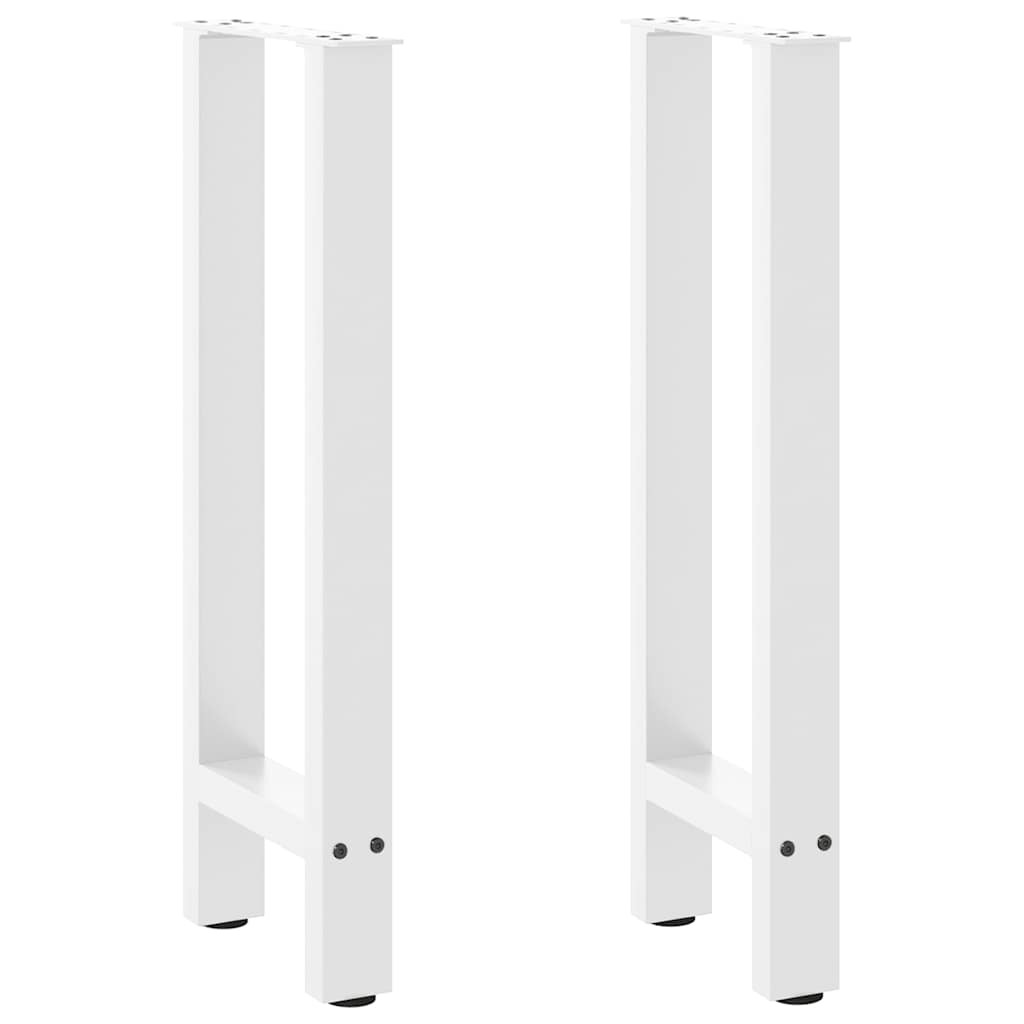 vidaXL Konsolentischbeine Weiß 2 Stk. 28x(72-73) cm Stahl