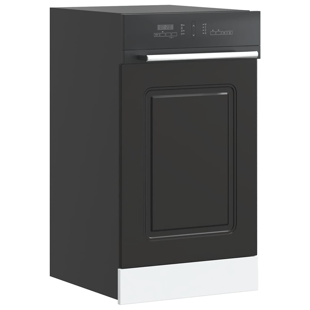 vidaXL Geschirrspülerblende Kalmar Schwarz 45x1,5x57 cm Holzwerkstoff