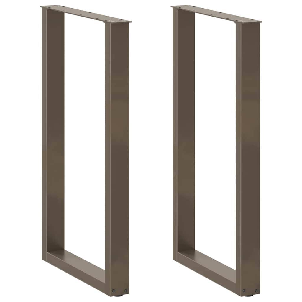vidaXL Bartischbeine U-Form 2 Stk. Naturstahl 60x(100-101) cm Stahl