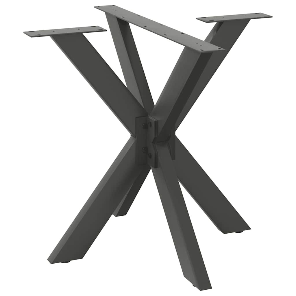 vidaXL Esstischbein in Spinnenform Anthrazit 85x85x(72-73) cm Stahl