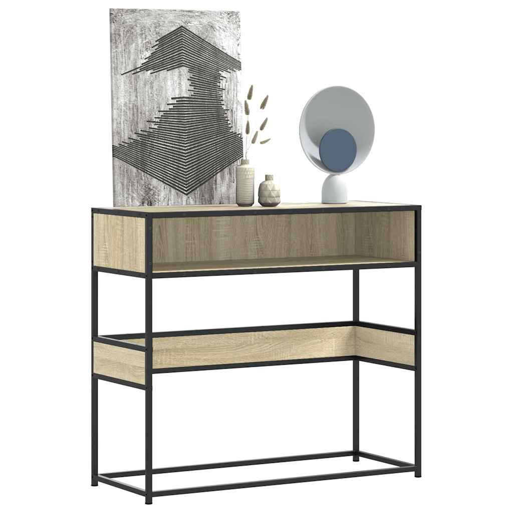 vidaXL Konsolentisch Sonoma-Eiche 90x35x80 cm Holzwerkstoff