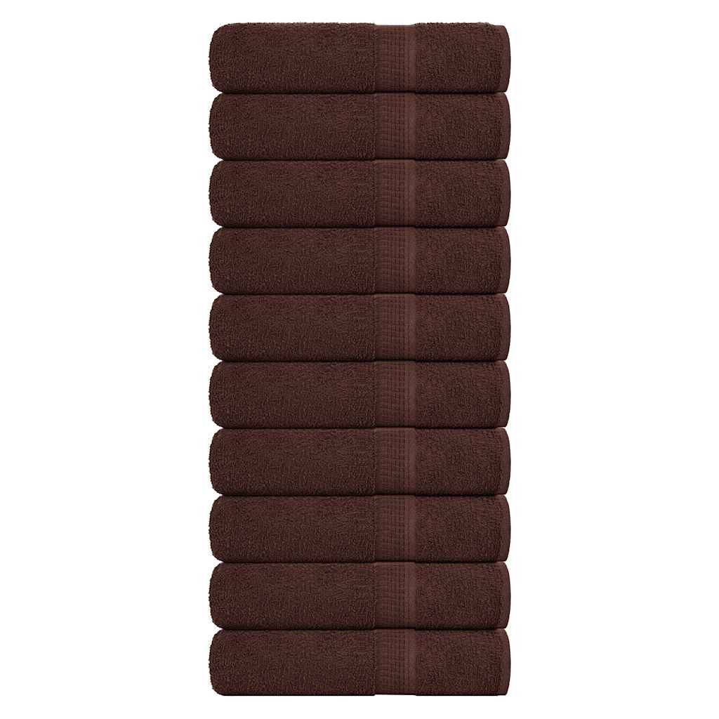 vidaXL Badetücher FROGN 10 Stk. Braun 100x150 cm 360 g/m²
