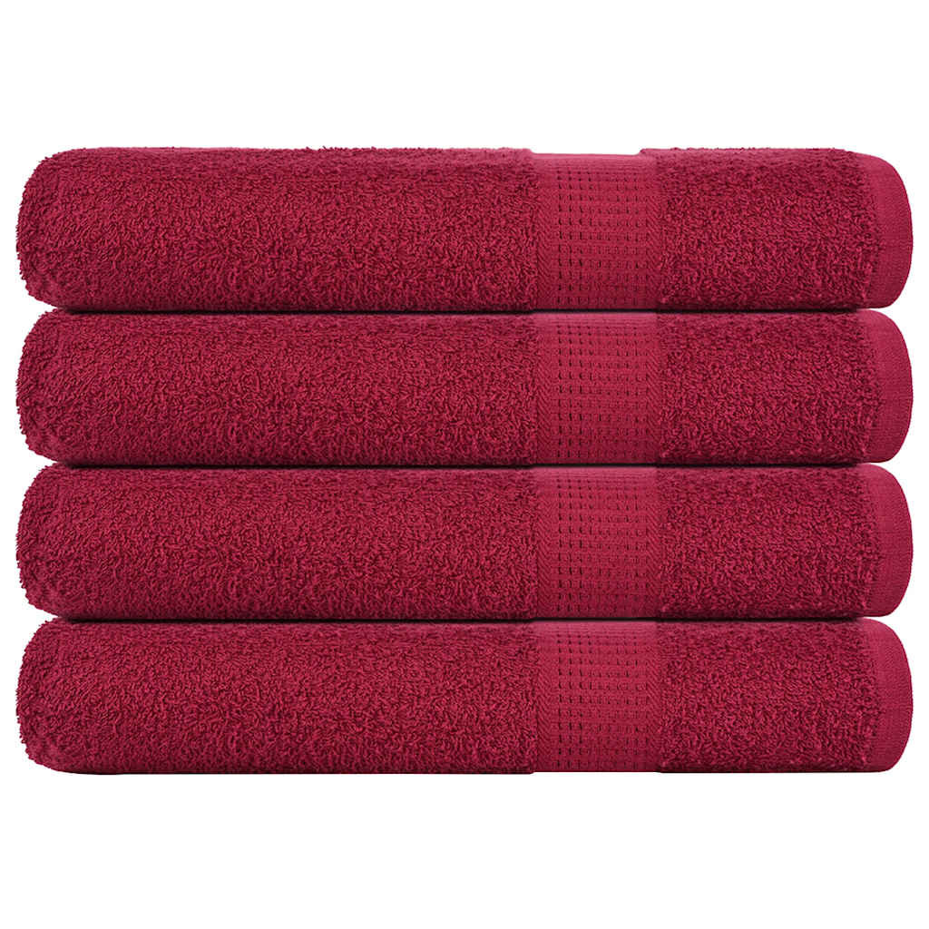 vidaXL Handtücher FROGN 4 Stk. Bordeaux 100x200 cm 360 g/m²