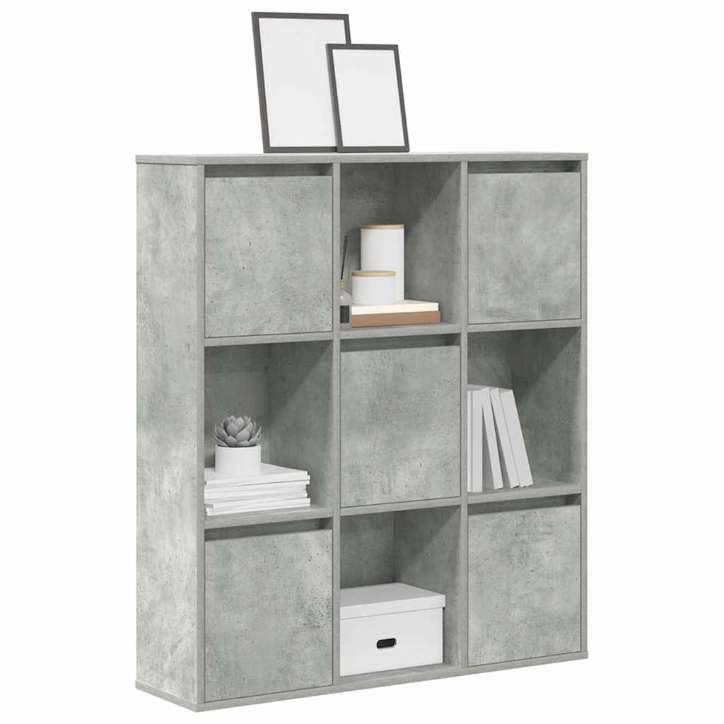 vidaXL Bücherregal Betongrau 89x24x101,5 cm Holzwerkstoff