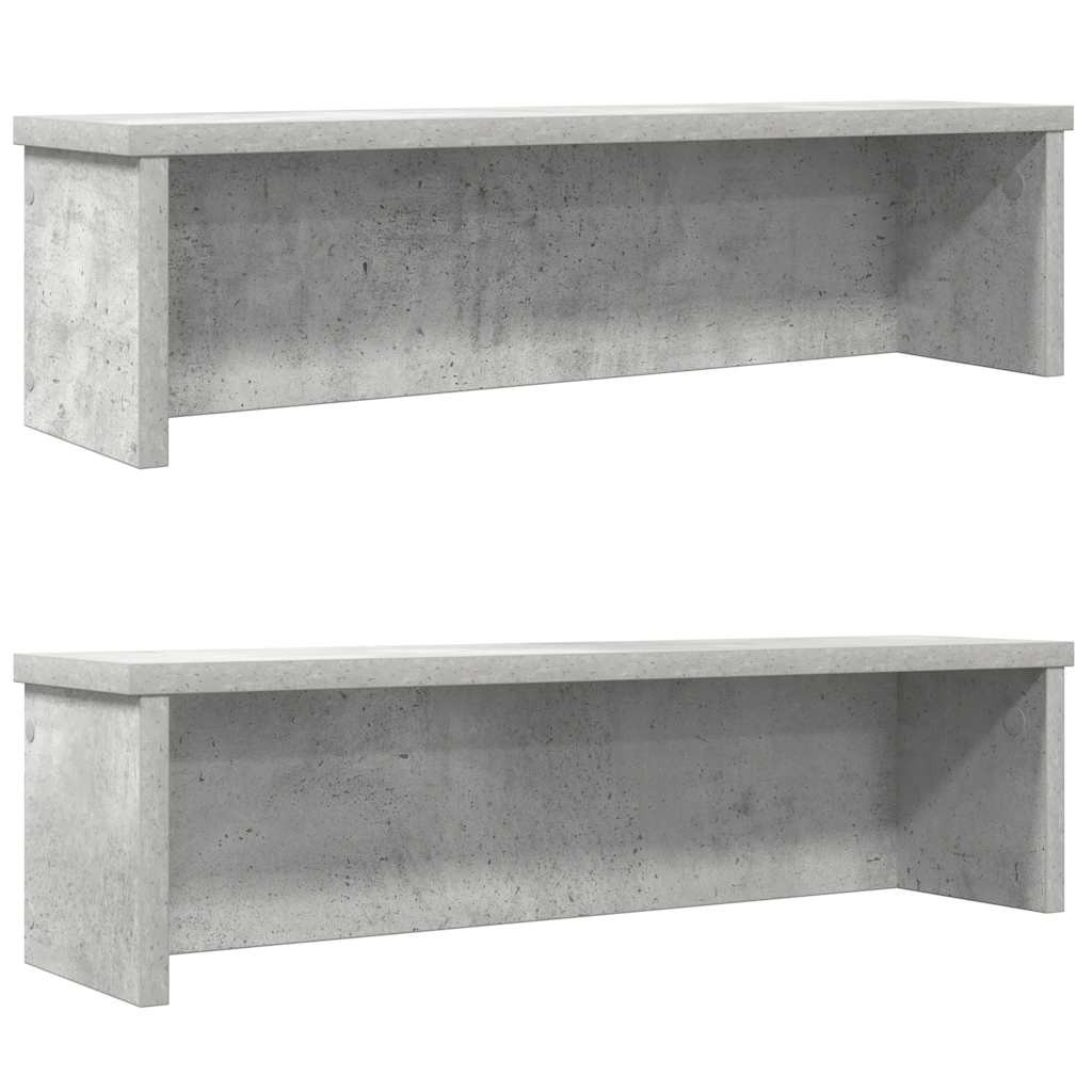 vidaXL Küchenregale Stapelbar 2 Stk. Betongrau 60x15x16 cm