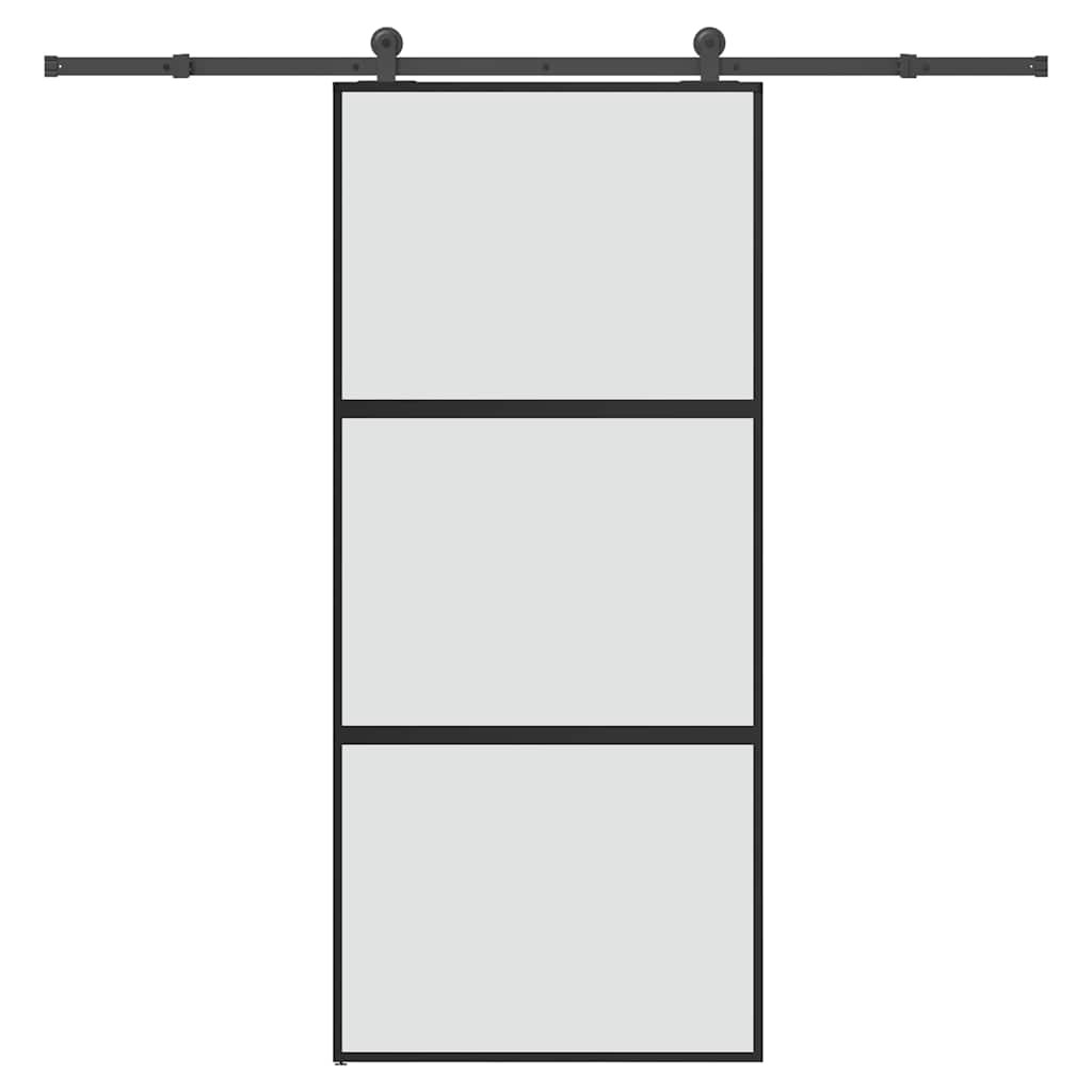 vidaXL Schiebetür mit Beschlag 90x205 cm Hartglas & Aluminium