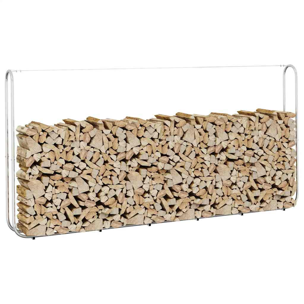 vidaXL Kaminholzregal 300x25x150 cm Stahl verzinkt