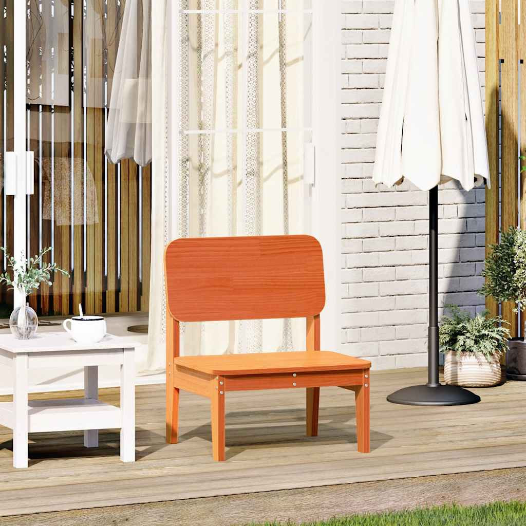 vidaXL Gartenstuhl Wachsbraun 60x52,5x72 cm Massivholz Kiefer