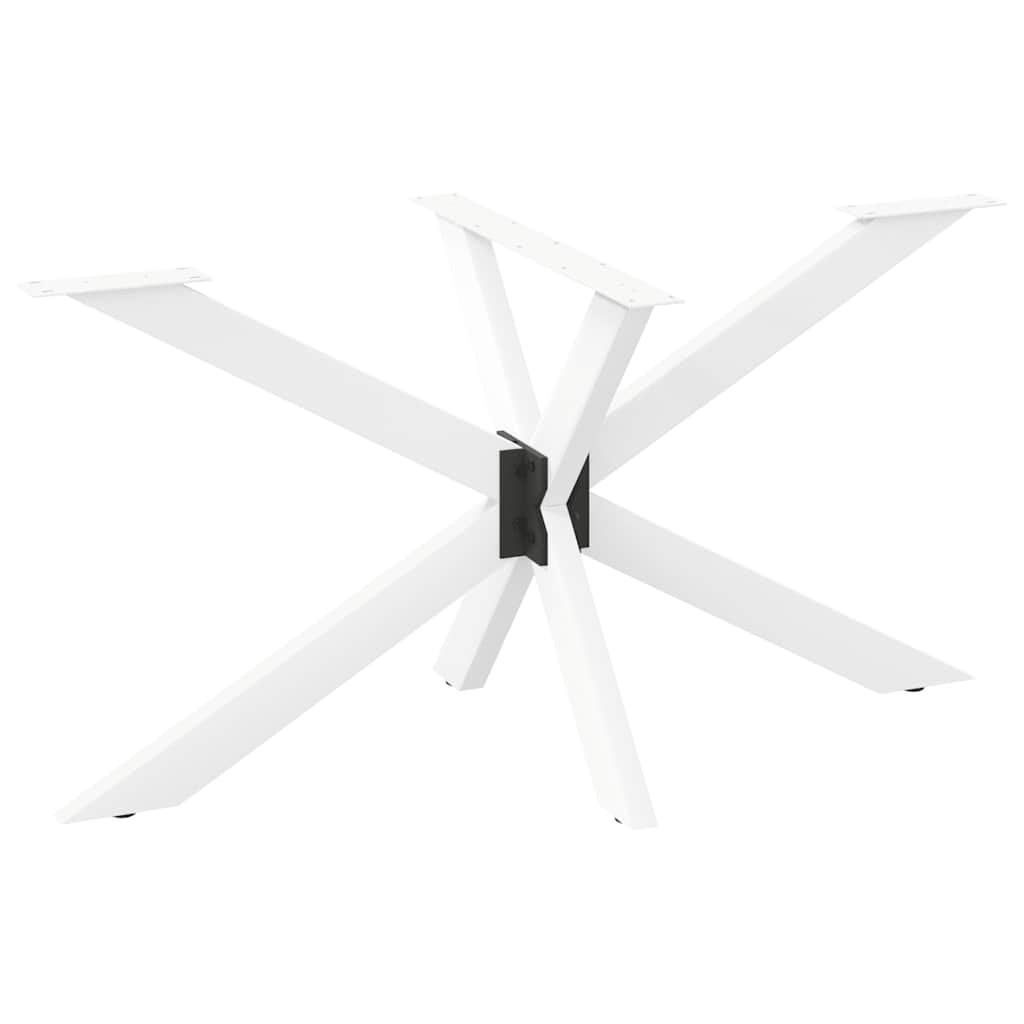 vidaXL Esstischbein in Spinnenform Weiß 150x78x(72-73) cm Stahl