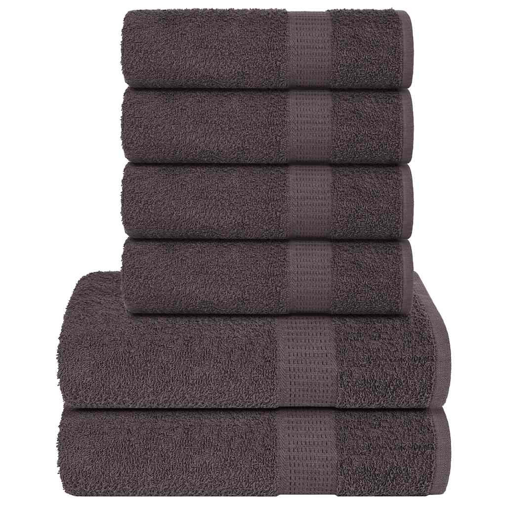 vidaXL 6-tlg. Handtuch-Set FROGN Anthrazit 360 g/m²