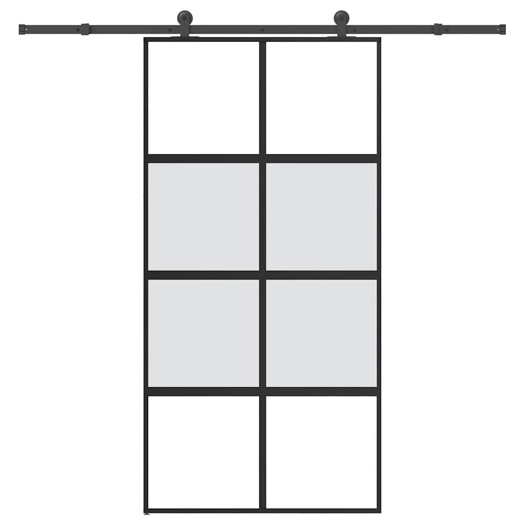 vidaXL Schiebetür mit Beschlag 102,5x205 cm Hartglas und Aluminium