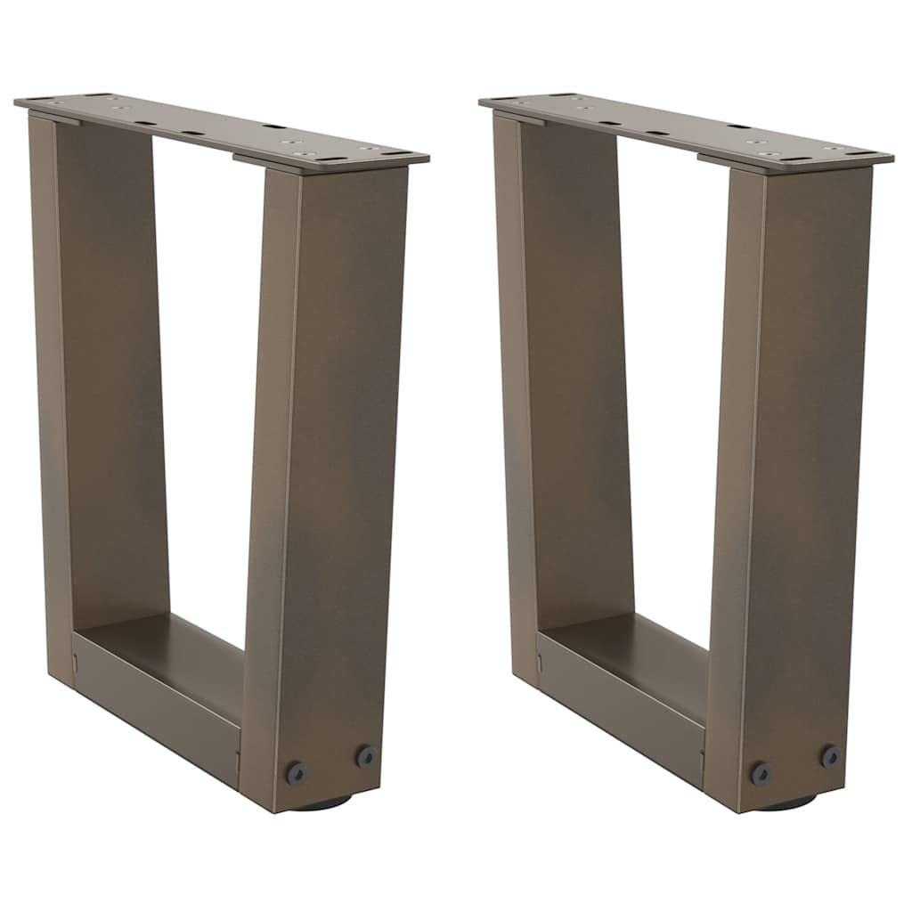 vidaXL Couchtischbeine V-Form 2 Stück Naturstahl 30x(30-31,3) cm Stahl