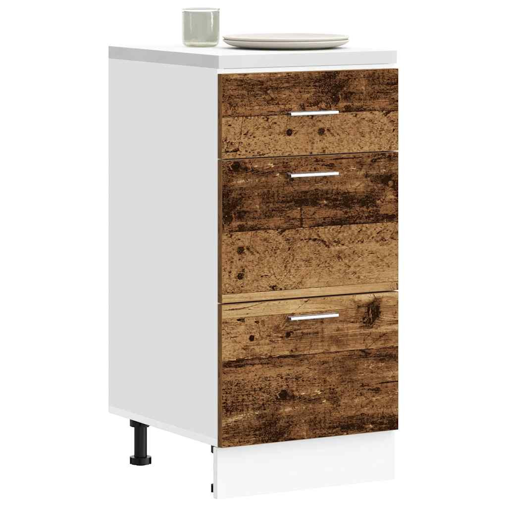 vidaXL Unterschrank Lyon Altholz-Optik 40x46x81,5 cm Holzwerkstoff