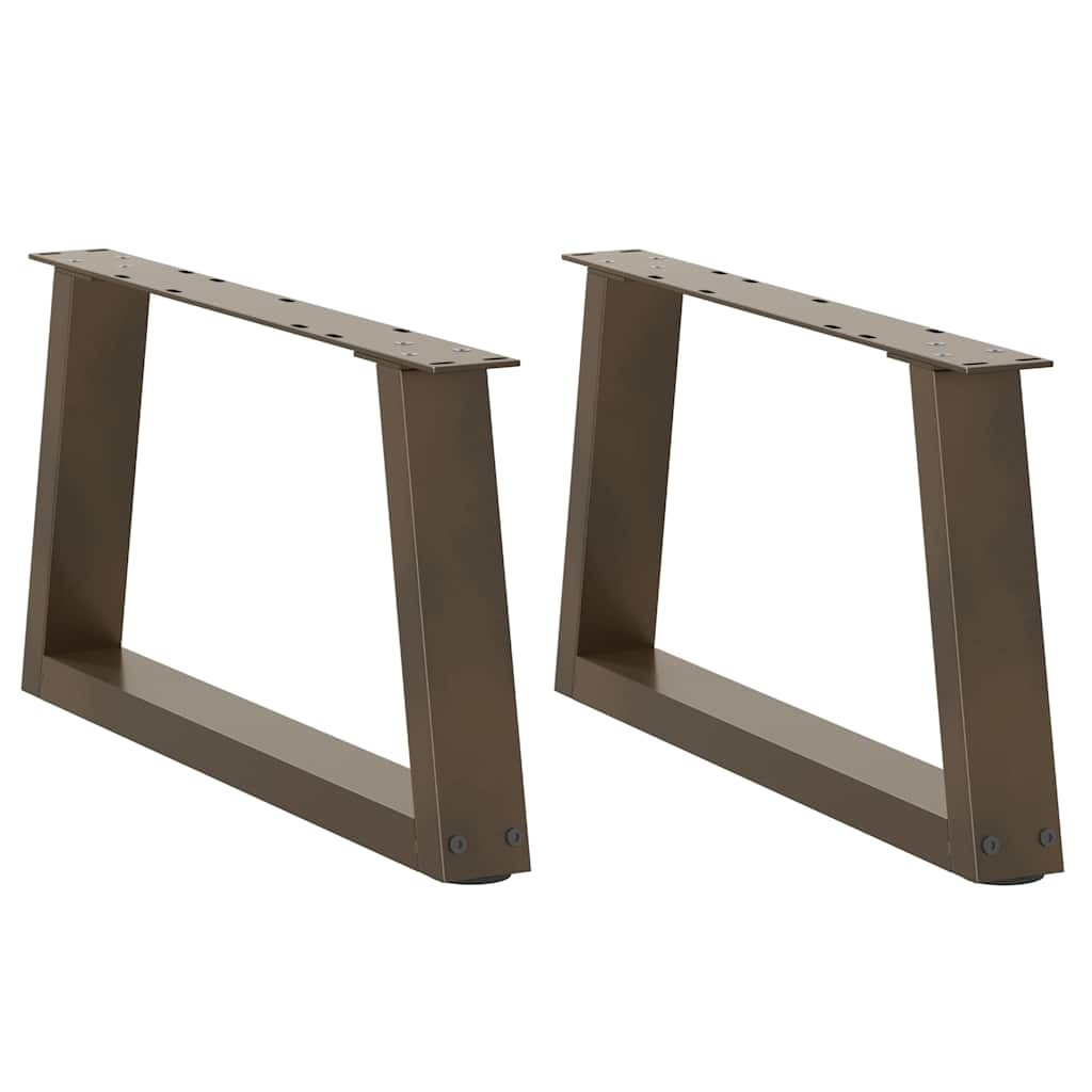 vidaXL Couchtischbeine V-Form 2 Stück Naturstahl 70x(30-31,3) cm Stahl