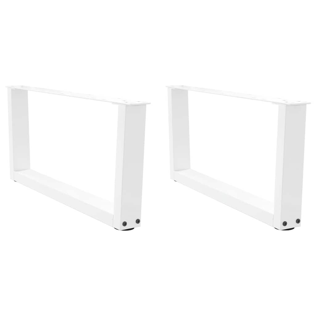 vidaXL Couchtischbeine V-Form 2 Stück Weiß 70x(30-31,3) cm Stahl