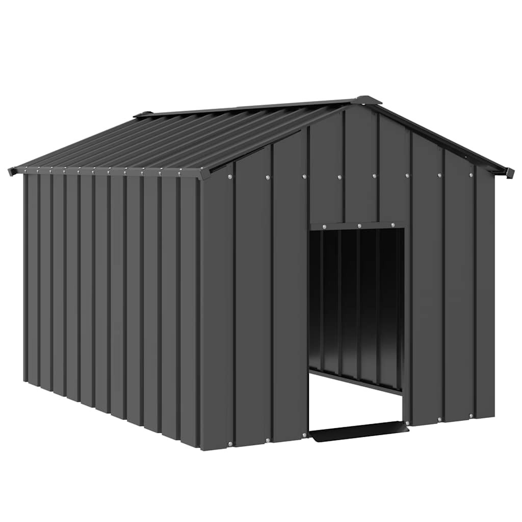 vidaXL Hundehütte mit Dach 113x153x101 cm Verzinkter Stahl
